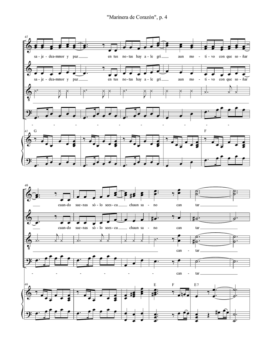 Marinera de Corazón Marinera de Corazón 4-Part scores gallery preview page 4