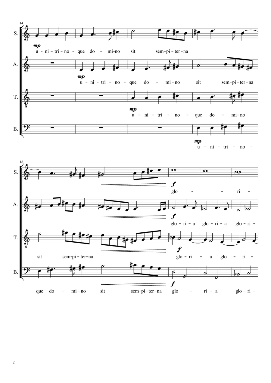 O Salutaris Hostia O Salutaris Hostia 4-Part scores gallery preview page 2