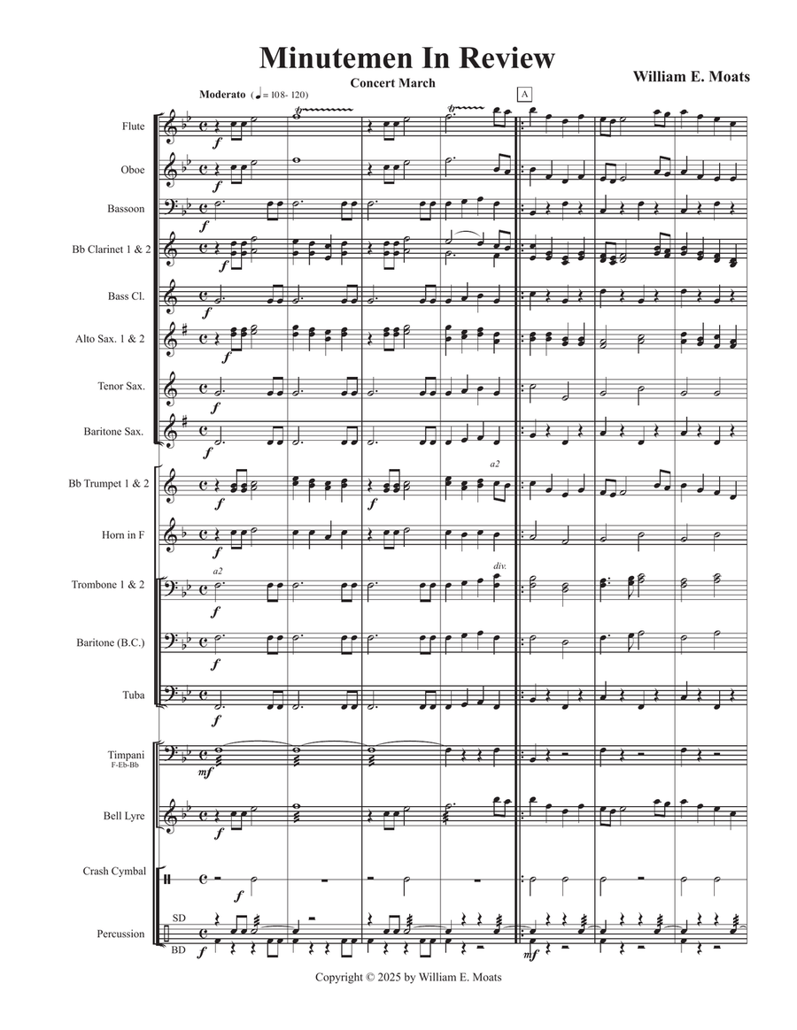 Minutemen In Review Concert Band scores gallery preview page 1