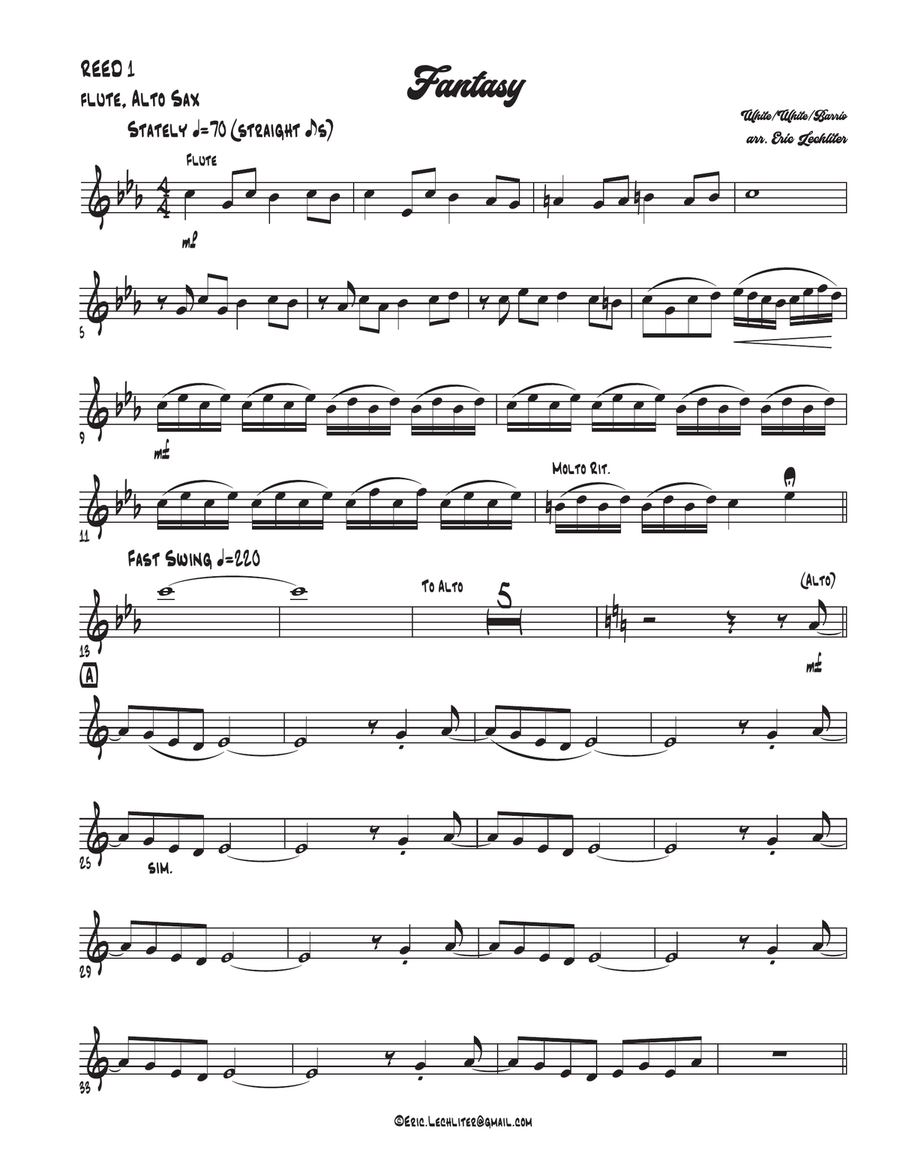 Fantasy Fantasy Jazz Ensemble scores gallery preview page 1