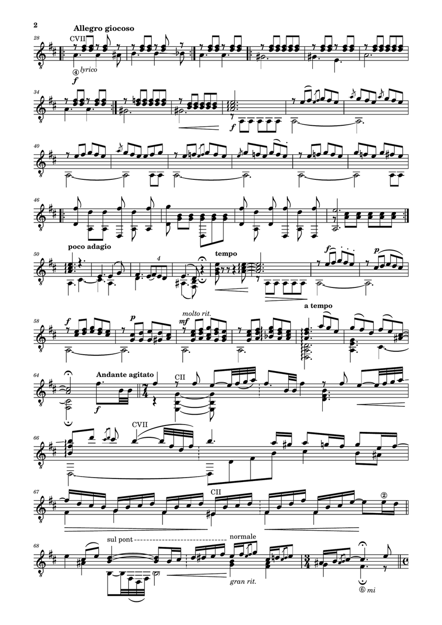 Suite pour la Guitare (Guitar Suite in B minor) Chamber Music scores gallery preview page 2