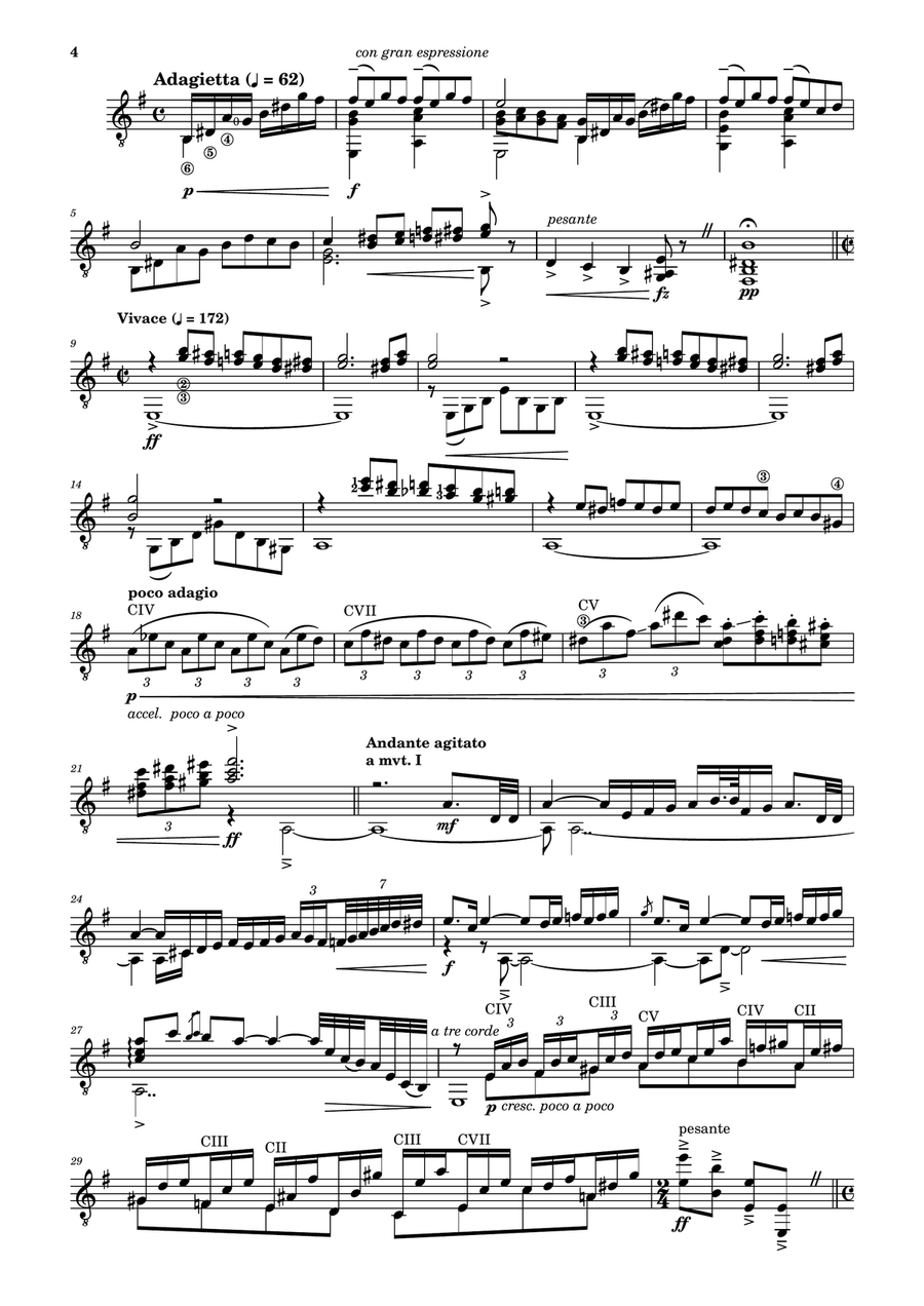 Suite pour la Guitare (Guitar Suite in B minor) Chamber Music scores gallery preview page 4