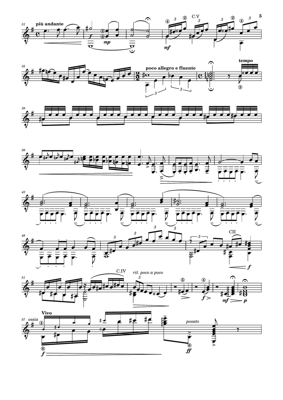 Suite pour la Guitare (Guitar Suite in B minor) Chamber Music scores gallery preview page 5