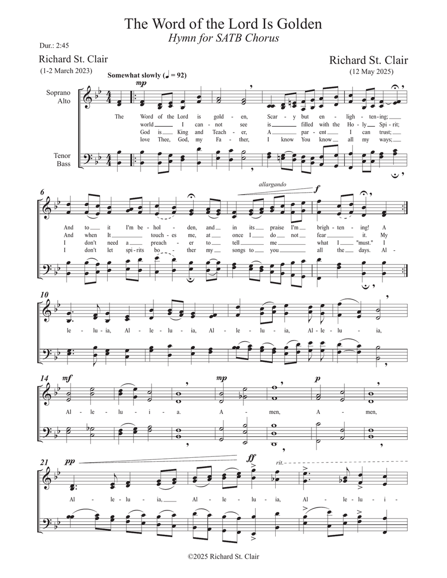 March GLADness - Six Hymns of Worship on Original Texts 4-Part scores gallery preview page 1