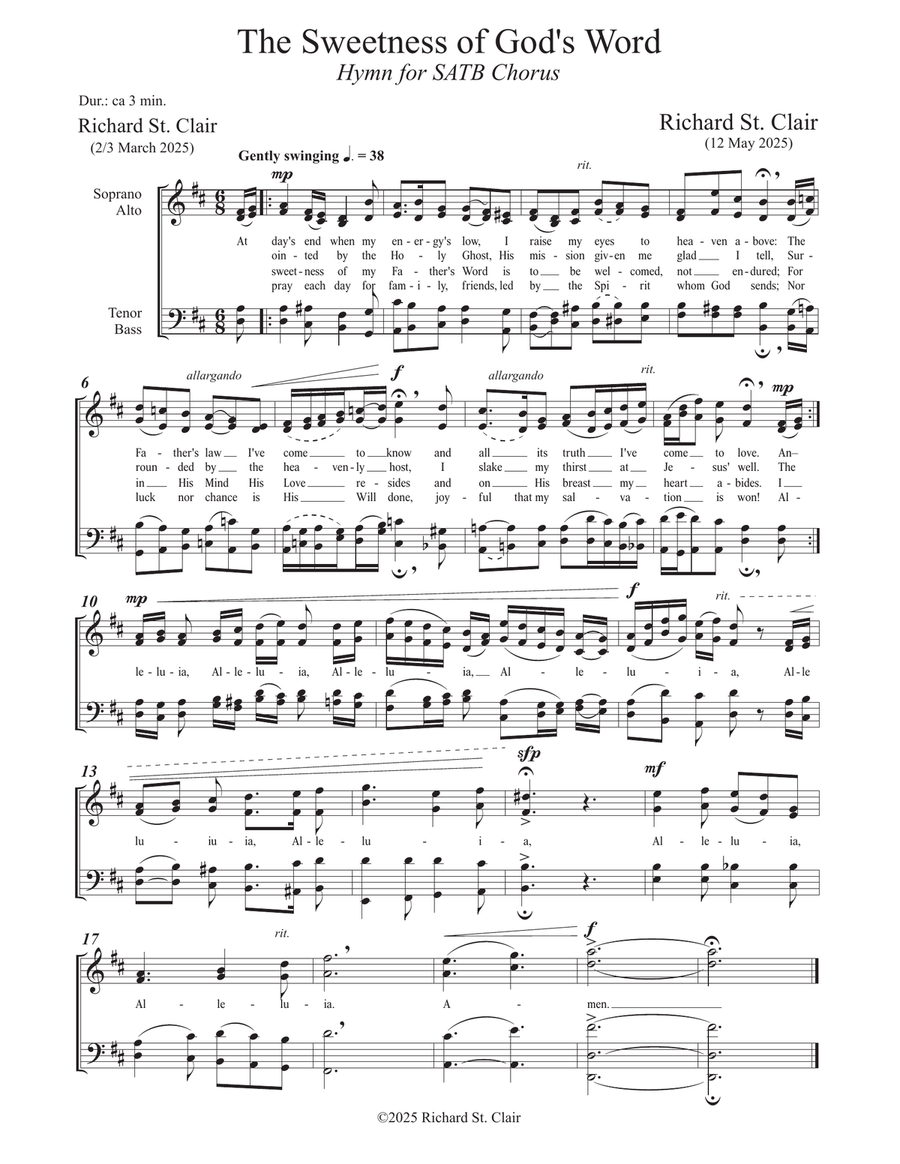 March GLADness - Six Hymns of Worship on Original Texts 4-Part scores gallery preview page 4