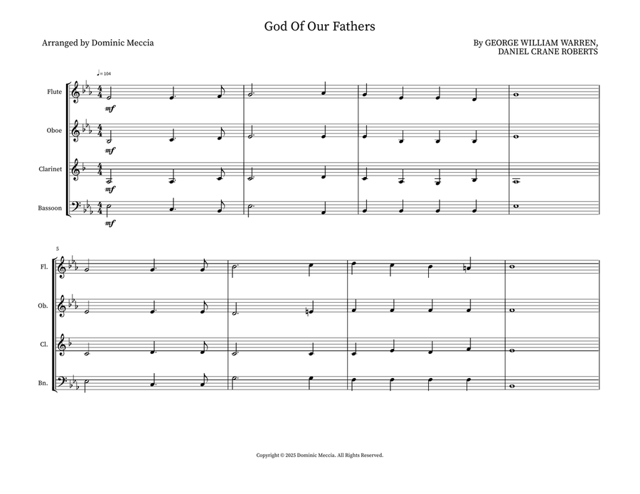 God Of Our Fathers God Of Our Fathers Small Ensemble scores gallery preview page 1