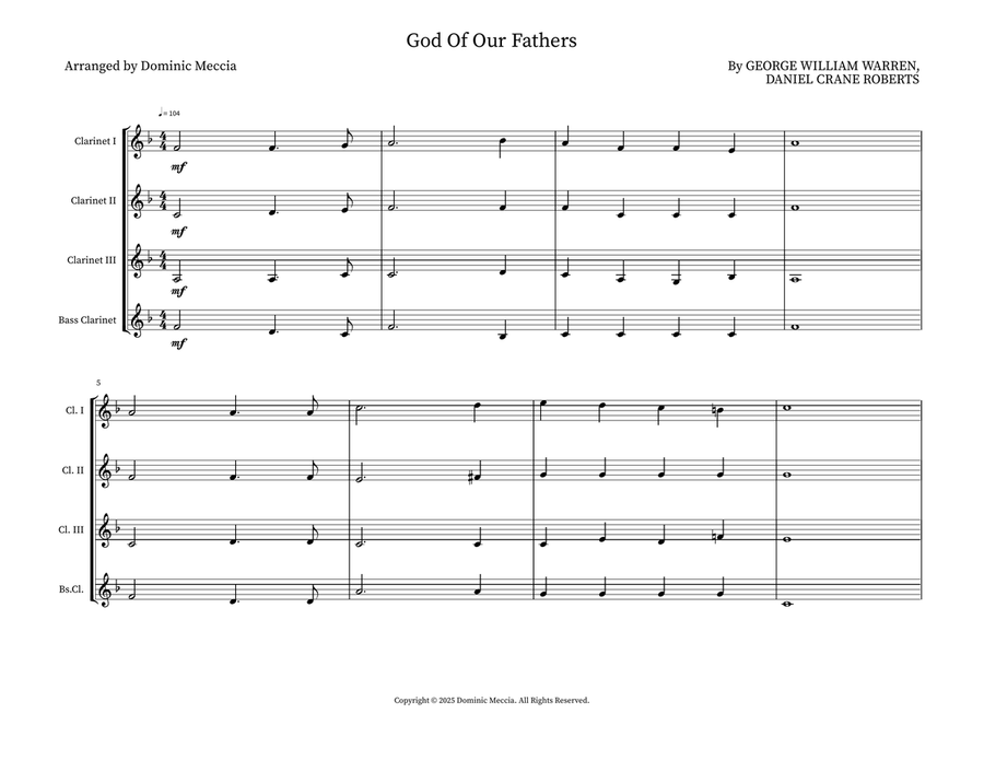 God Of Our Fathers God Of Our Fathers Small Ensemble scores gallery preview page 1