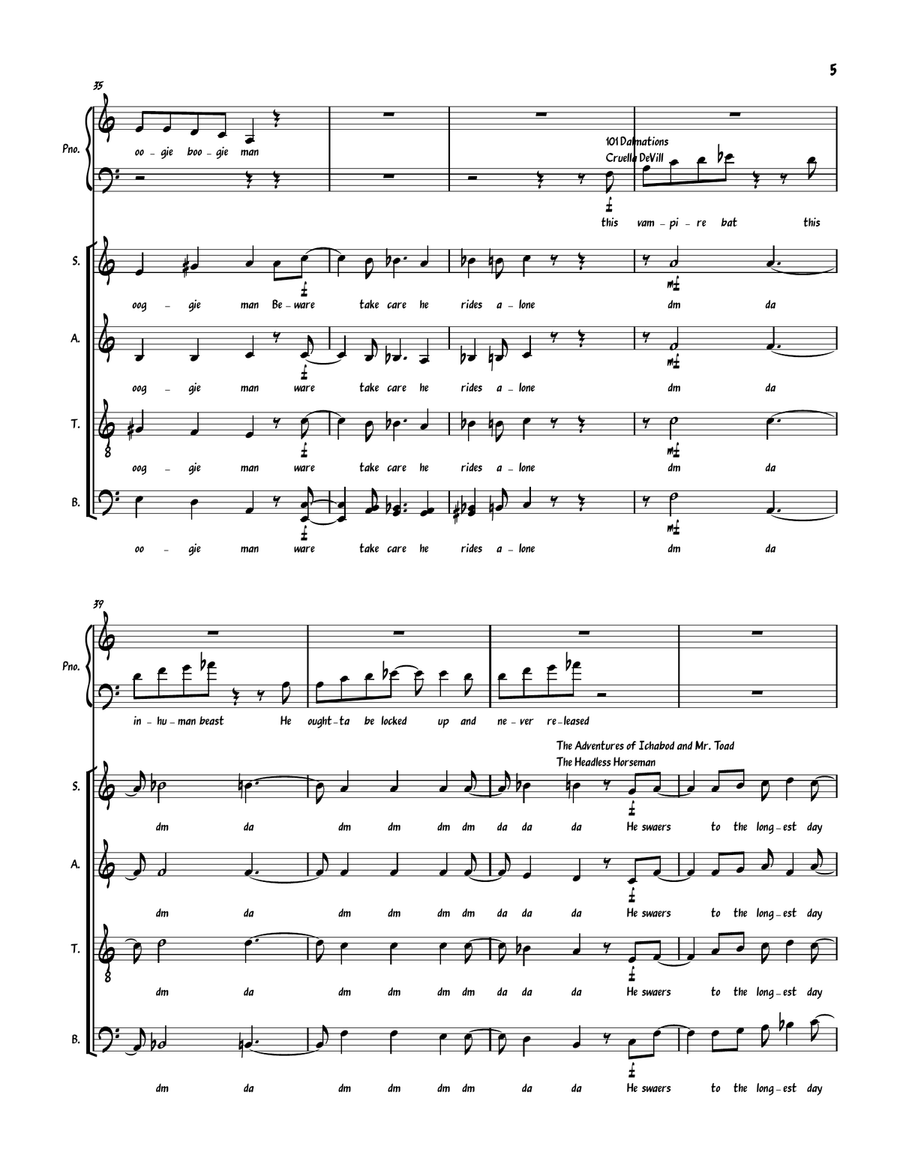 Friends On The Other Side 4-Part scores gallery preview page 5