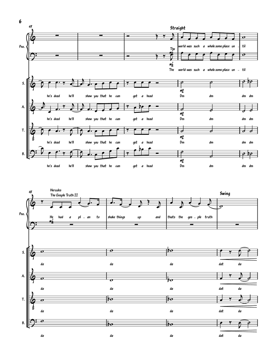 Friends On The Other Side 4-Part scores gallery preview page 6