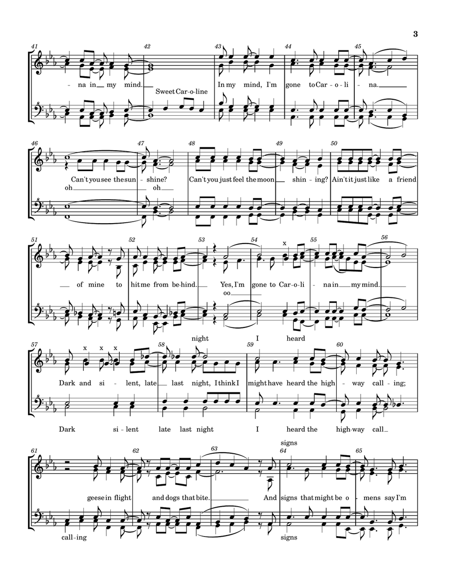 Carolina In My Mind Carolina In My Mind SSAA scores gallery preview page 3