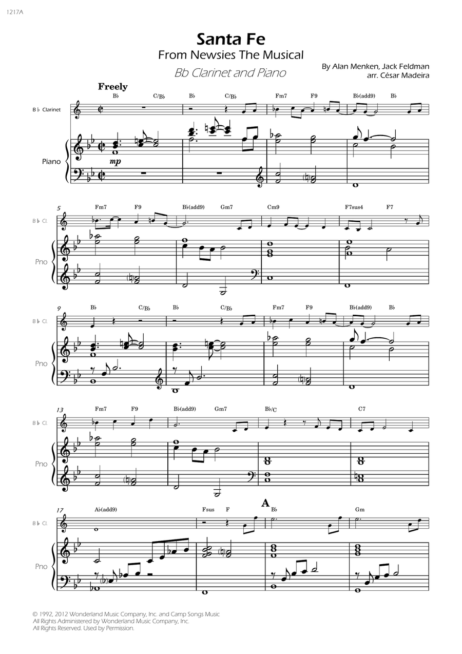 Santa Fe Santa Fe B-Flat Clarinet scores gallery preview page 3
