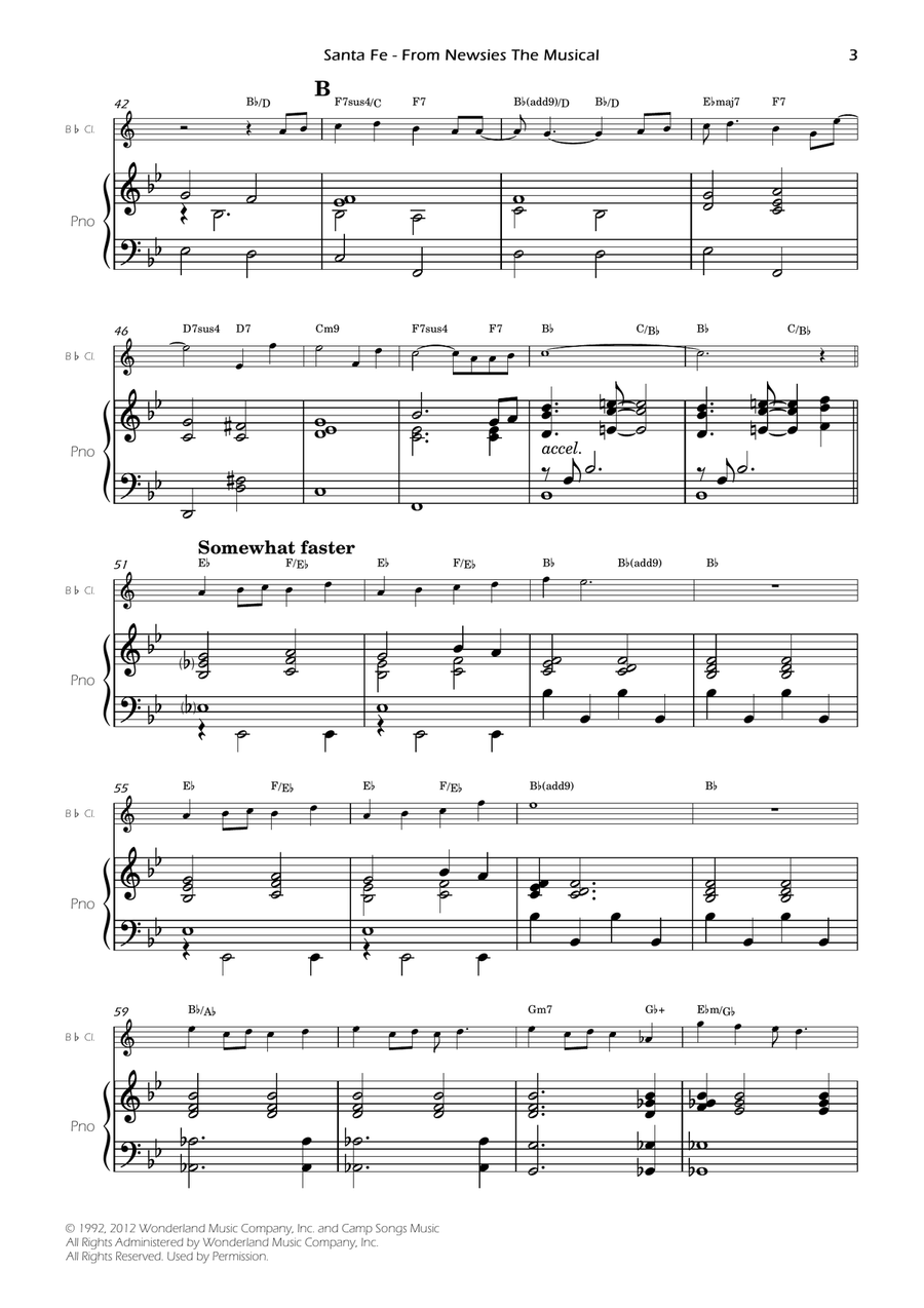Santa Fe Santa Fe B-Flat Clarinet scores gallery preview page 5