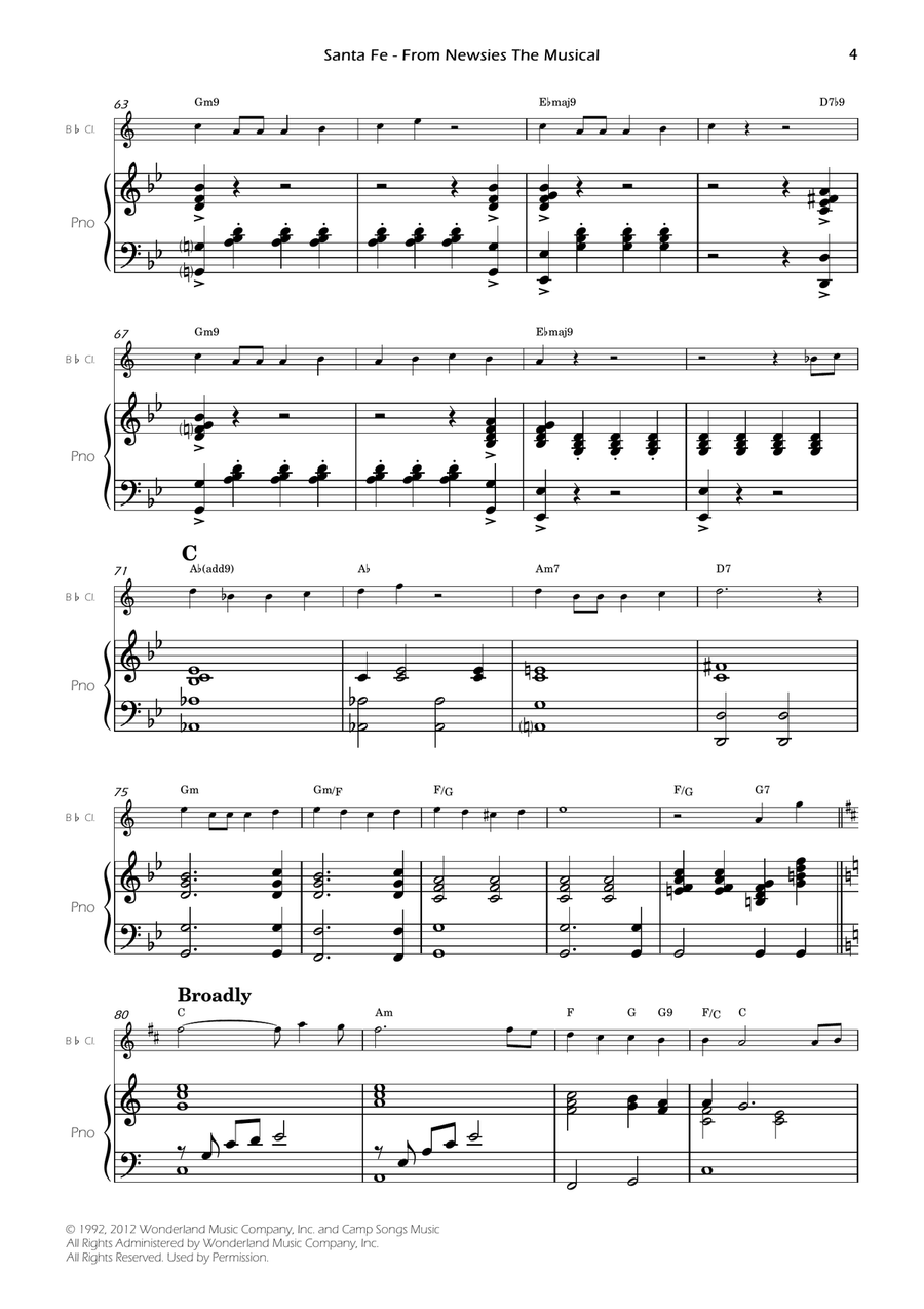 Santa Fe Santa Fe B-Flat Clarinet scores gallery preview page 6