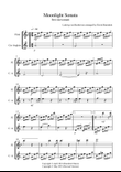 Moonlight Sonata for (1st movement) for Flute and Cor Anglais Duet