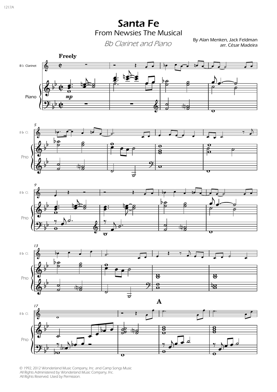 Santa Fe Santa Fe B-Flat Clarinet scores gallery preview page 3