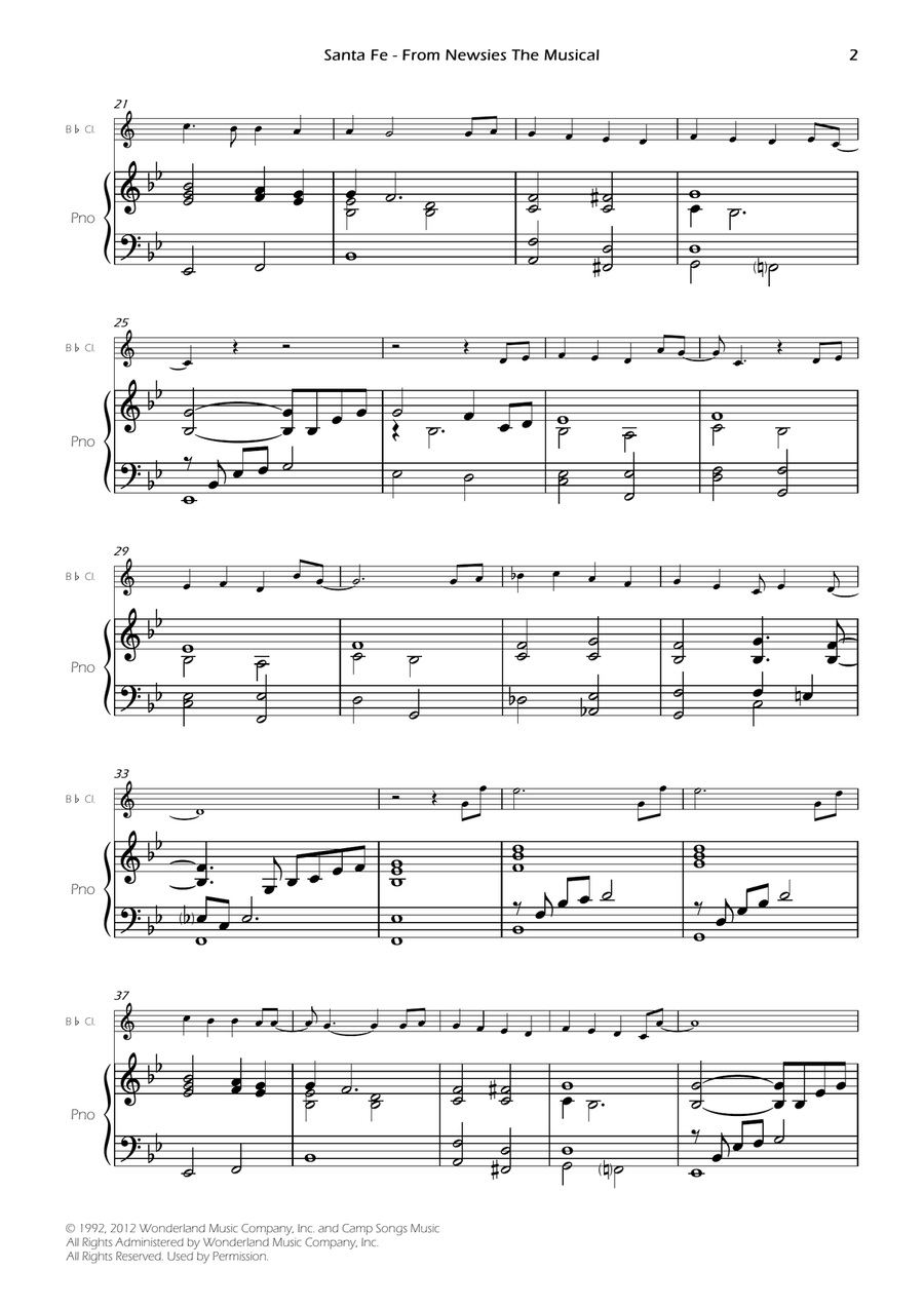 Santa Fe Santa Fe B-Flat Clarinet scores gallery preview page 4