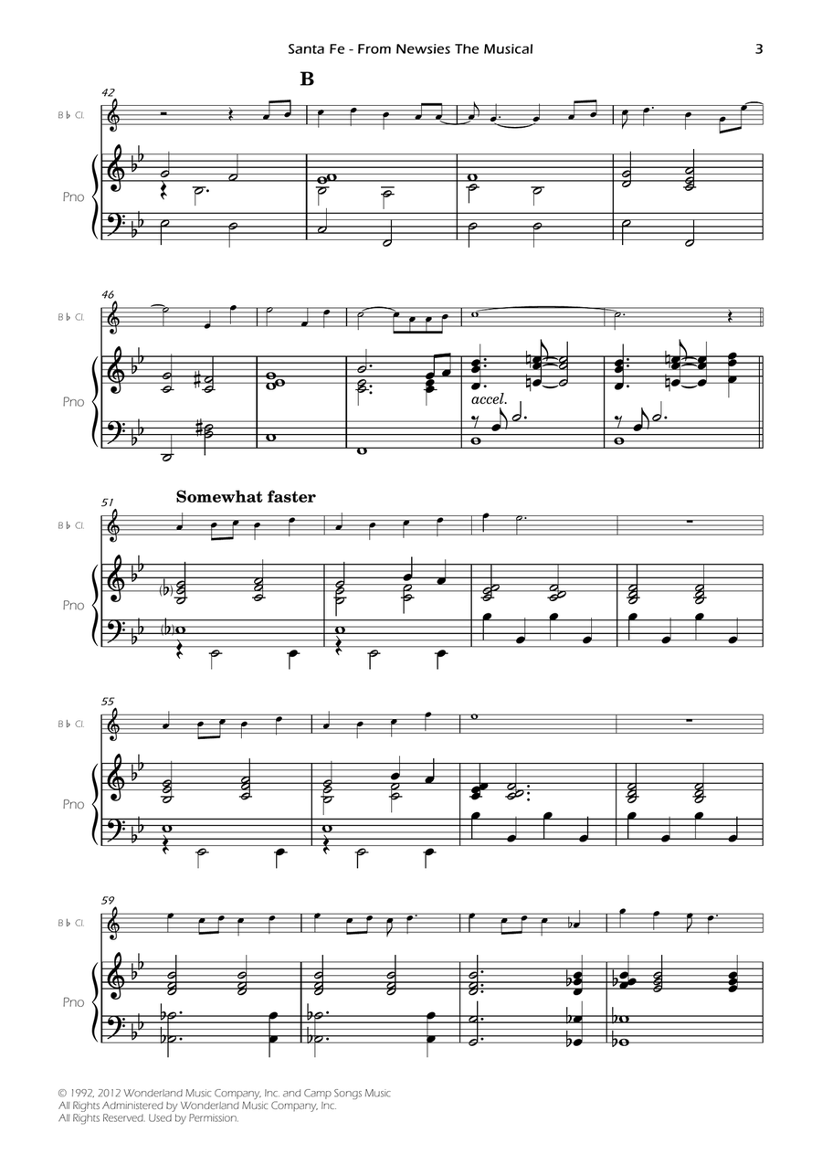 Santa Fe Santa Fe B-Flat Clarinet scores gallery preview page 5