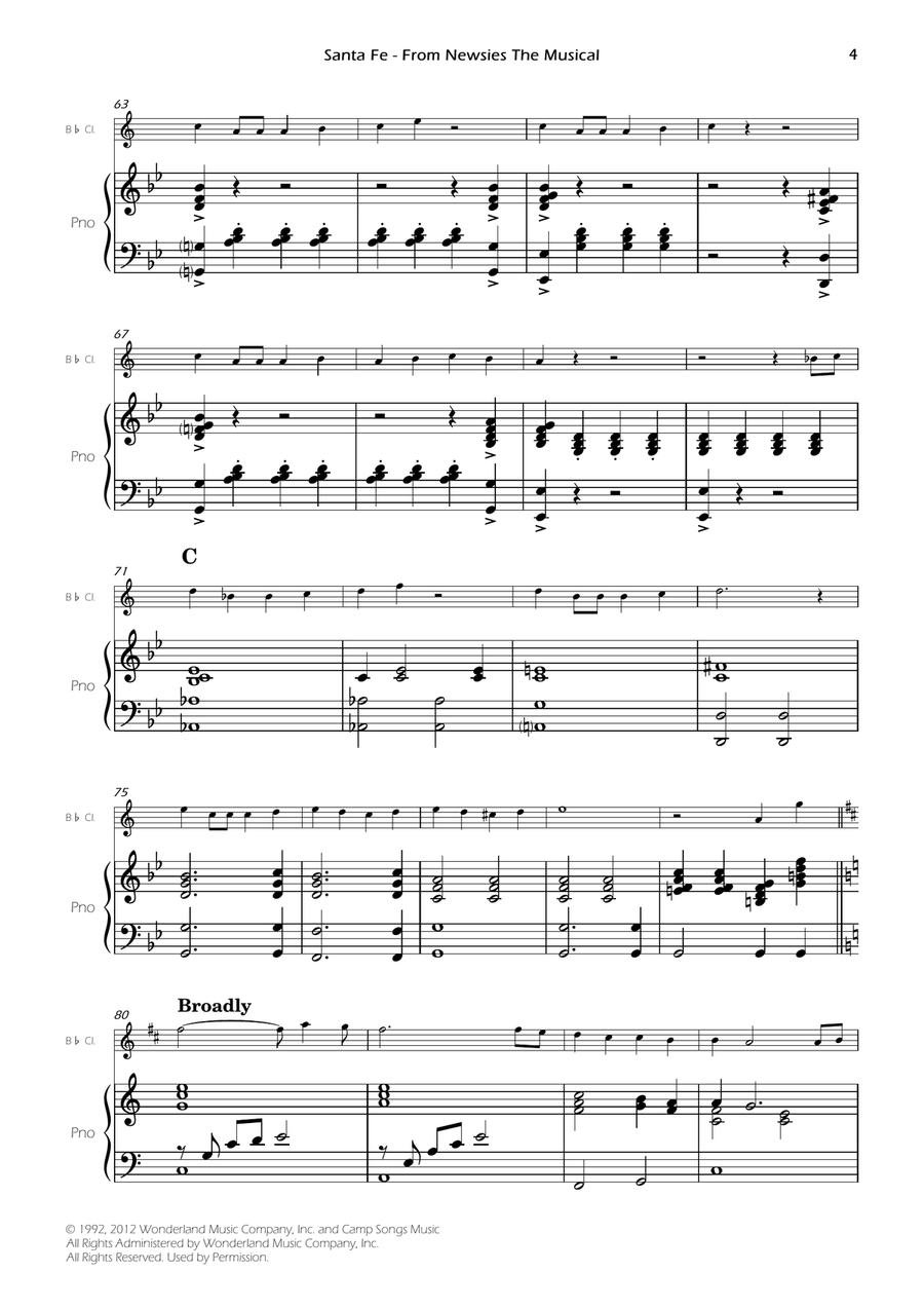 Santa Fe Santa Fe B-Flat Clarinet scores gallery preview page 6