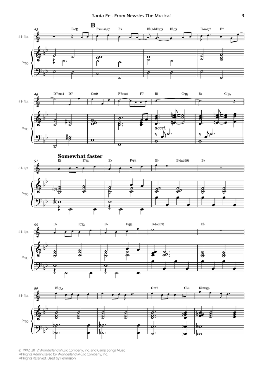 Santa Fe Santa Fe B-Flat Trumpet scores gallery preview page 5