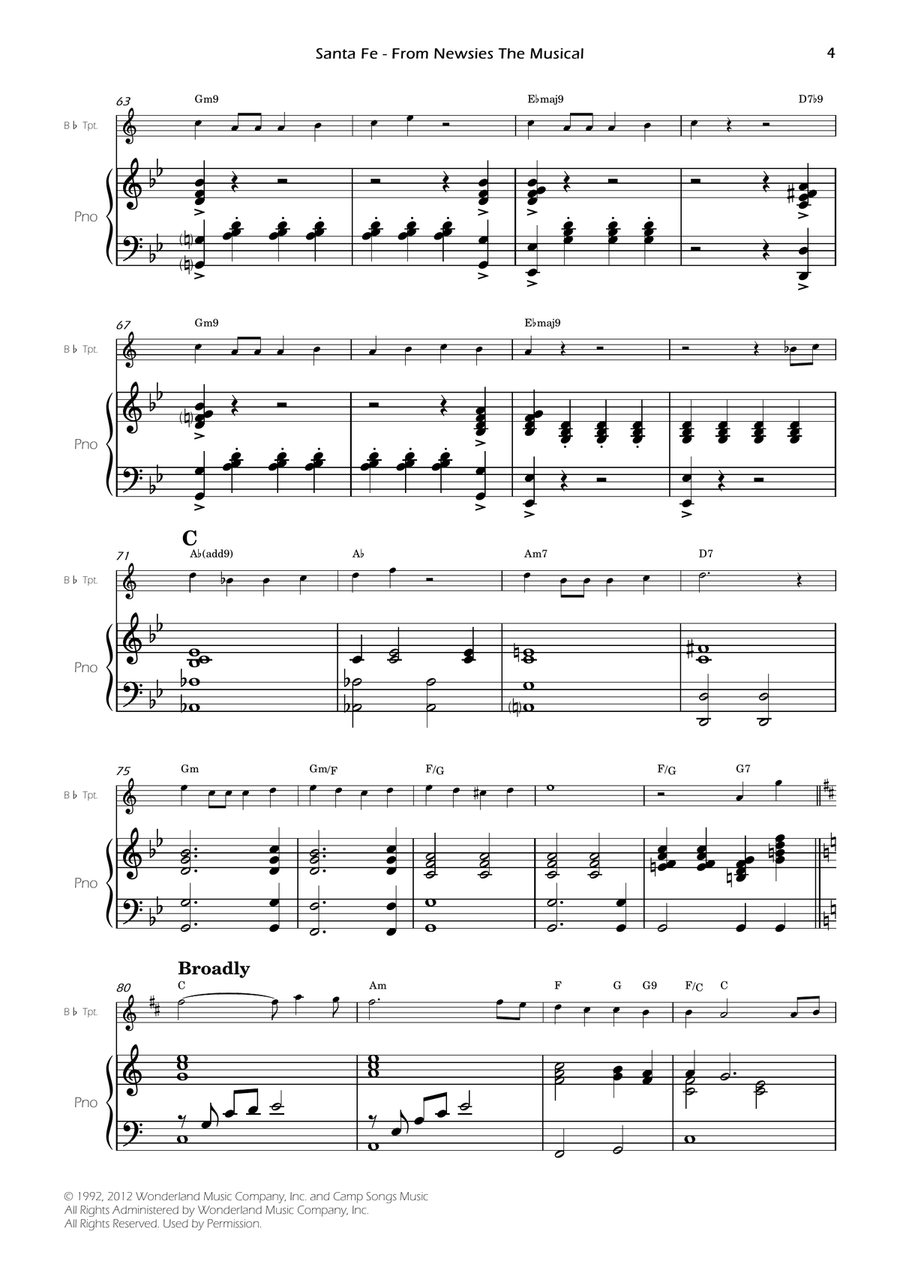 Santa Fe Santa Fe B-Flat Trumpet scores gallery preview page 6