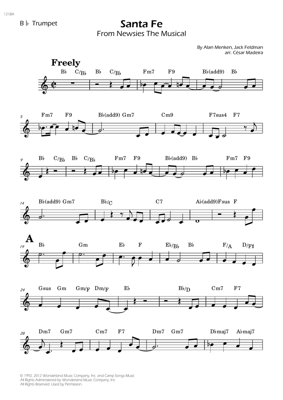 Santa Fe Santa Fe B-Flat Trumpet scores gallery preview page 1