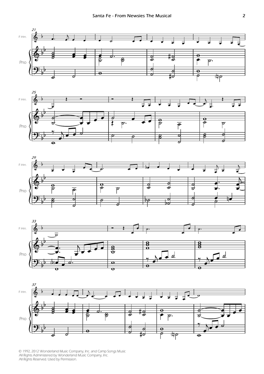 Santa Fe Santa Fe Piano scores gallery preview page 4