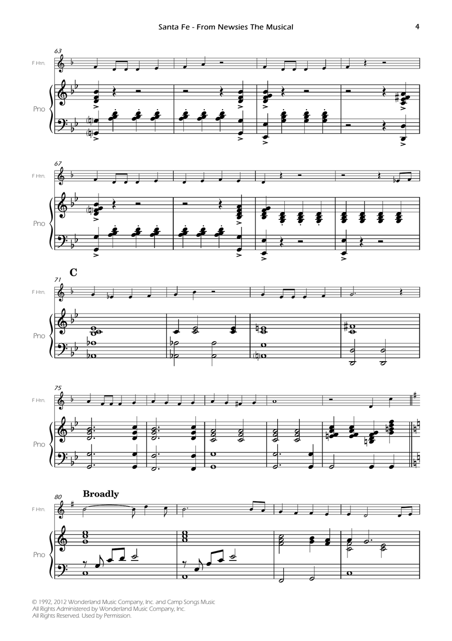 Santa Fe Santa Fe Piano scores gallery preview page 6