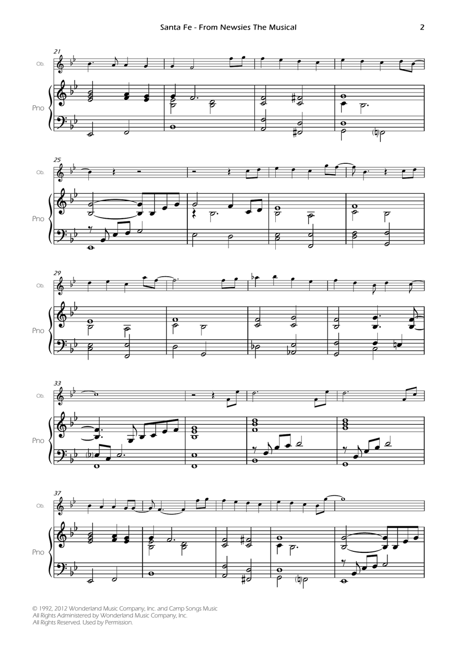 Santa Fe Santa Fe Piano scores gallery preview page 4