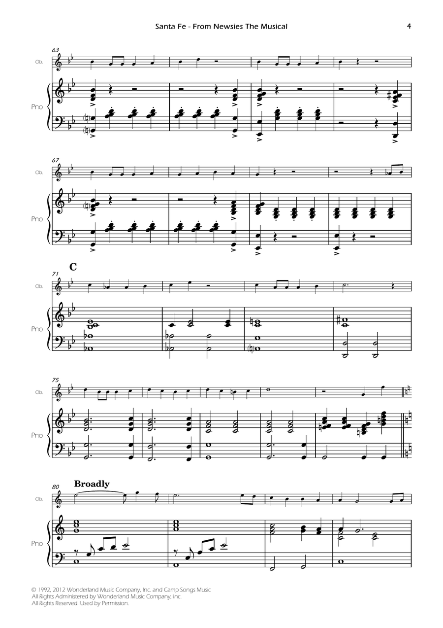 Santa Fe Santa Fe Piano scores gallery preview page 6