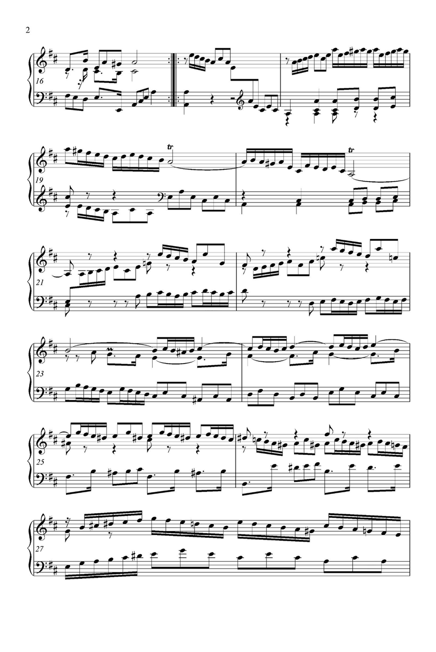 Preludio V BWV 874 - Johann Sebastian Bach Piano Solo scores gallery preview page 2