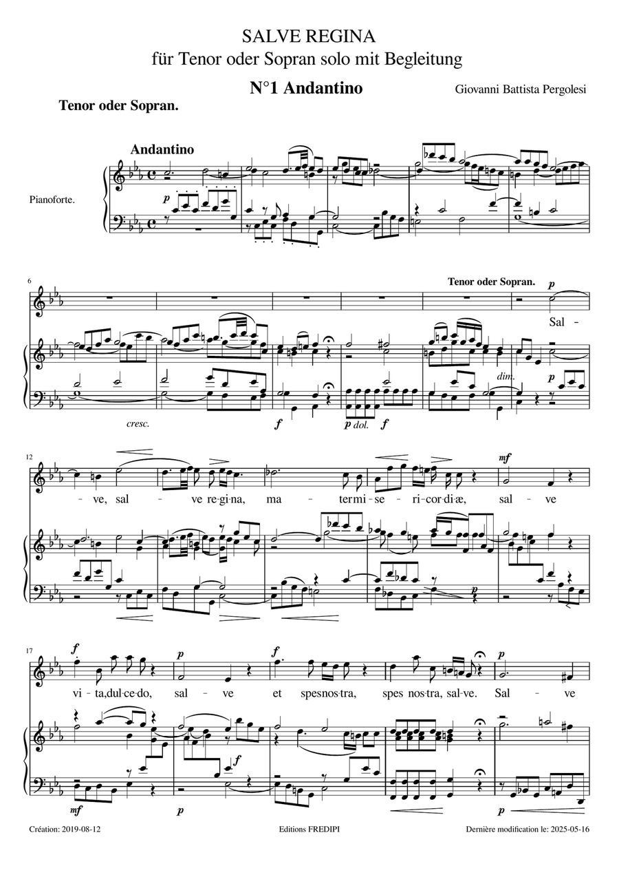 Salve Regina Salve Regina SA scores gallery preview page 1
