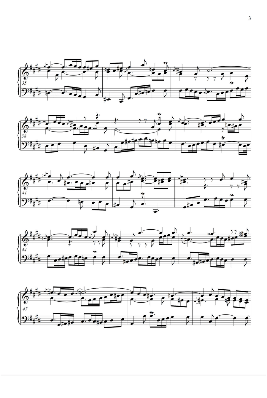 Preludio IV BWV 873 - Johann Sebastian Bach by Johann Sebastian Bach Piano Solo - Digital Sheet Music page 3