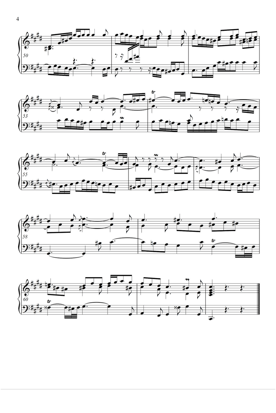 Preludio IV BWV 873 - Johann Sebastian Bach by Johann Sebastian Bach Piano Solo - Digital Sheet Music page 4