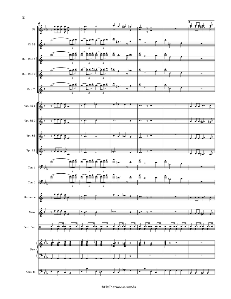 Moonlight Serenade Moonlight Serenade Concert Band scores gallery preview page 2