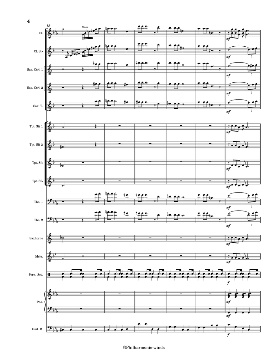 Moonlight Serenade Moonlight Serenade Concert Band scores gallery preview page 4