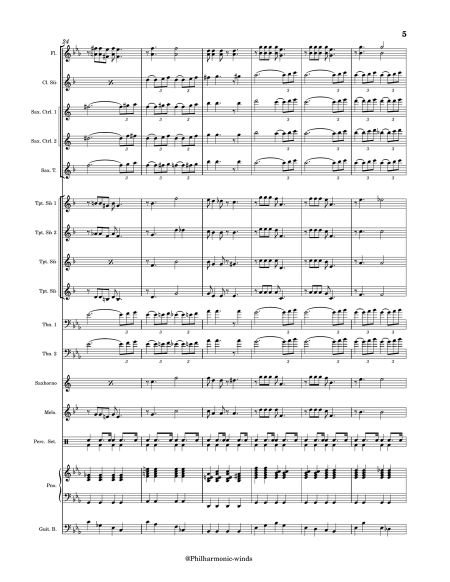Moonlight Serenade Moonlight Serenade Concert Band scores gallery preview page 5