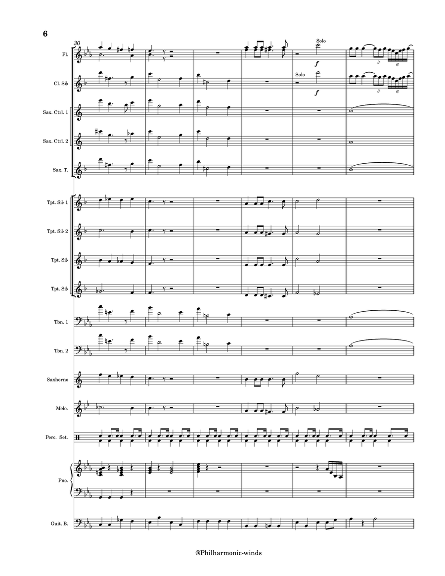 Moonlight Serenade Moonlight Serenade Concert Band scores gallery preview page 6