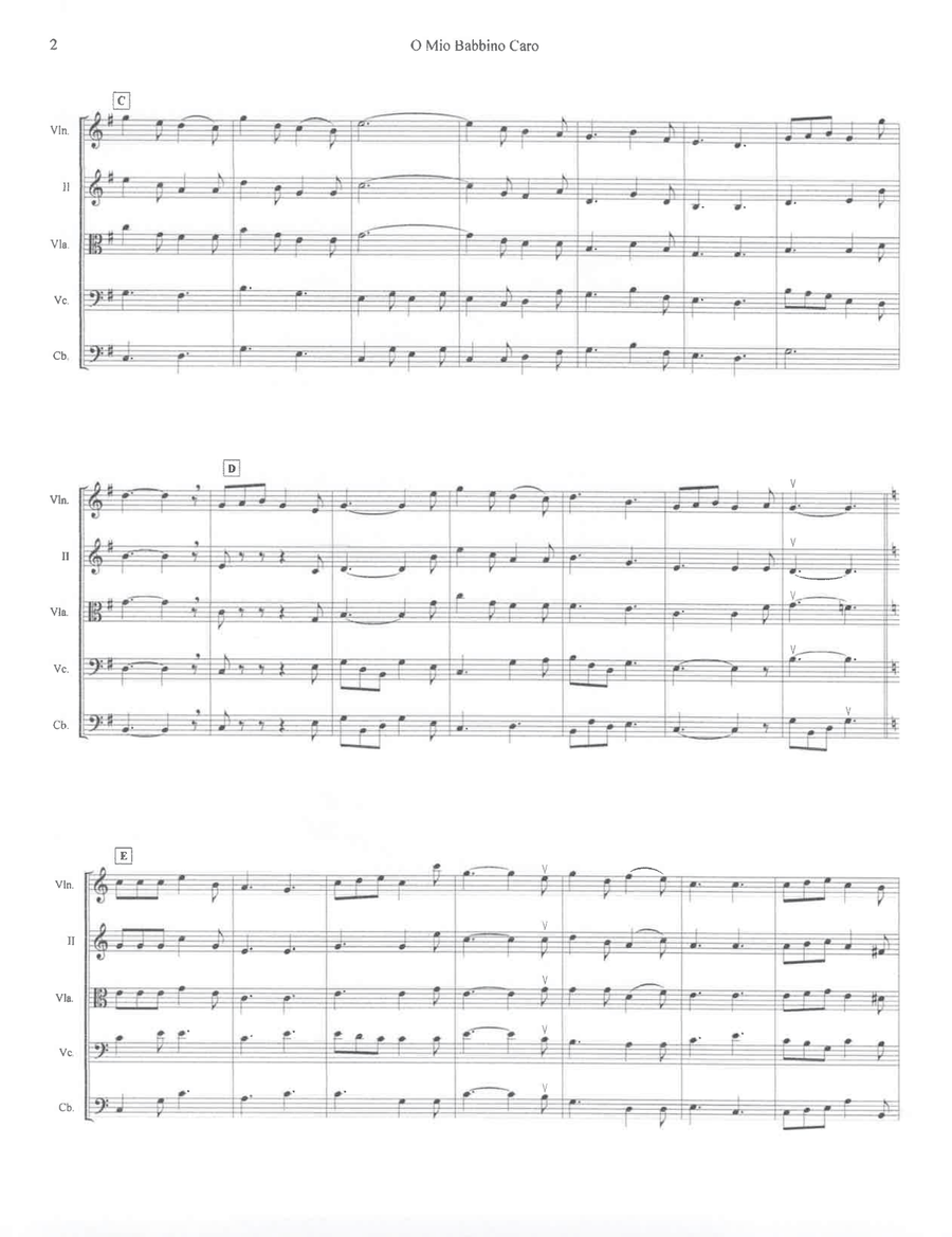 O Mio Babbino Caro String Orchestra scores gallery preview page 5