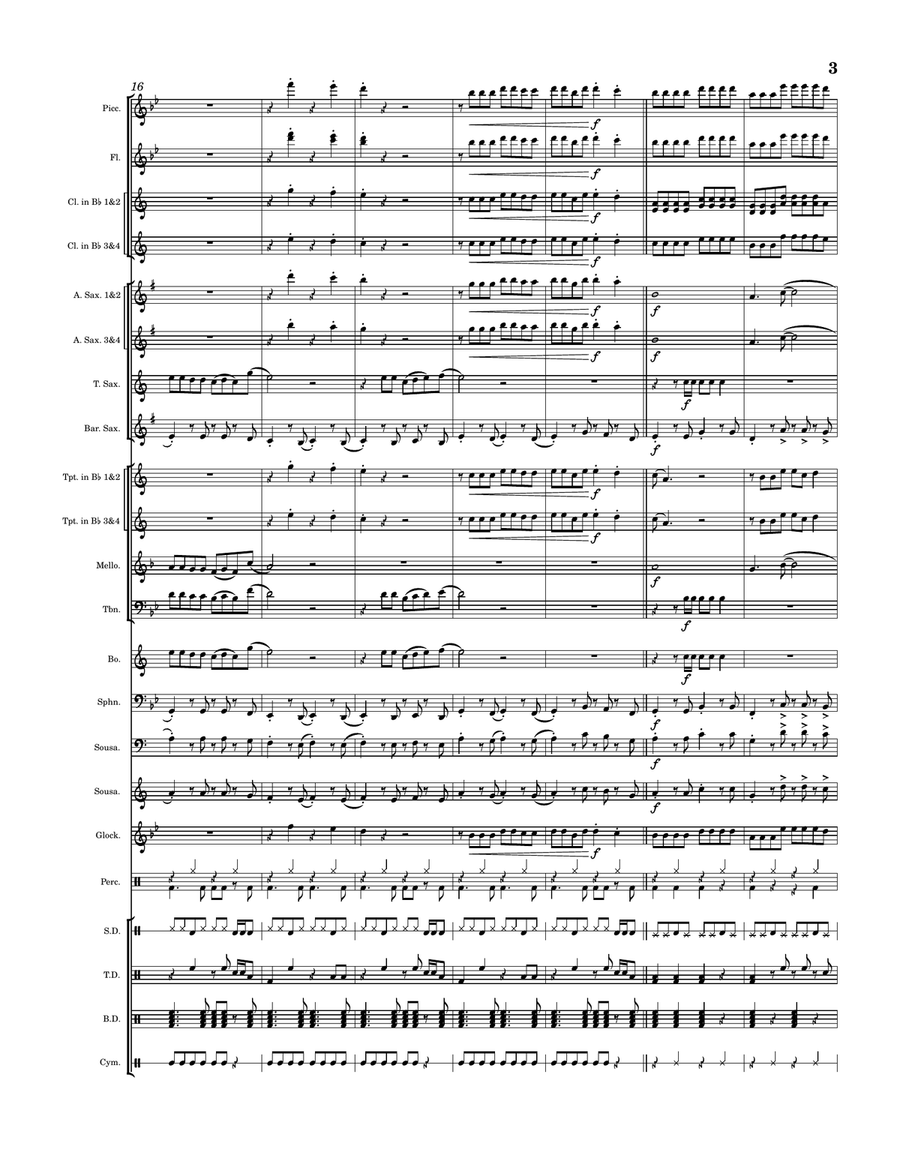 Just Dance Just Dance Marching Band scores gallery preview page 3