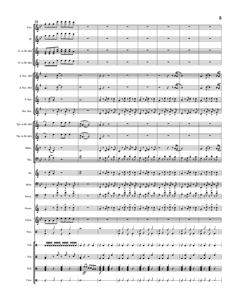 Just Dance Just Dance Marching Band scores gallery preview page 5