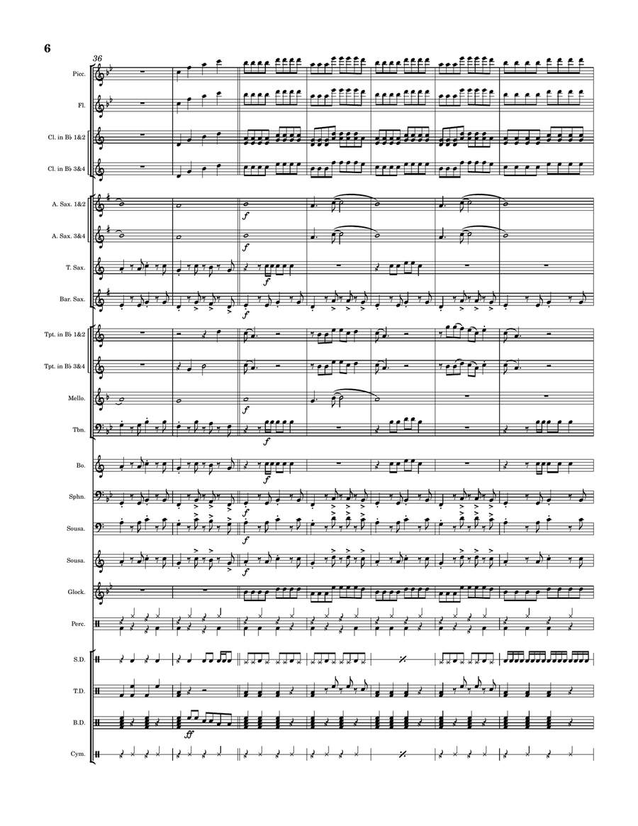 Just Dance Just Dance Marching Band scores gallery preview page 6