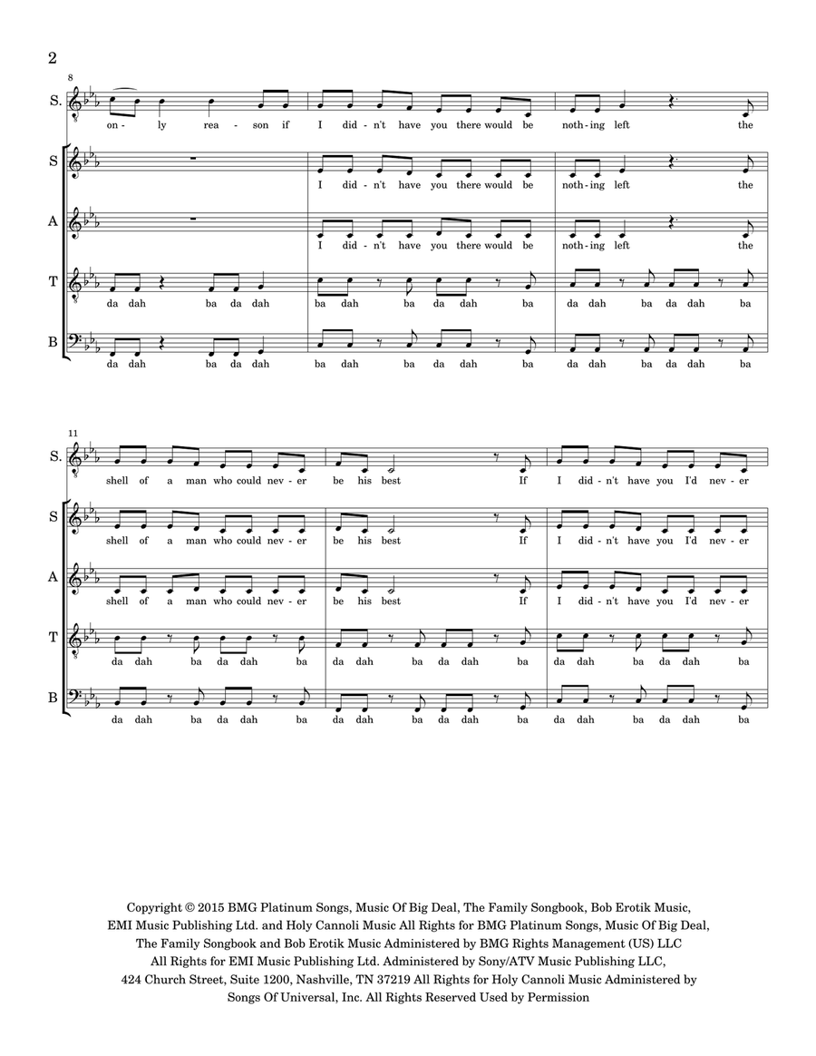 Drag Me Down Drag Me Down 4-Part scores gallery preview page 3