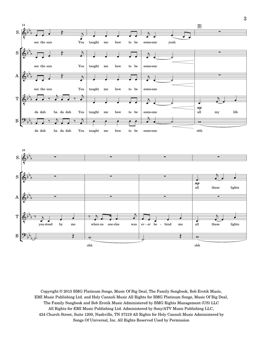 Drag Me Down Drag Me Down 4-Part scores gallery preview page 4