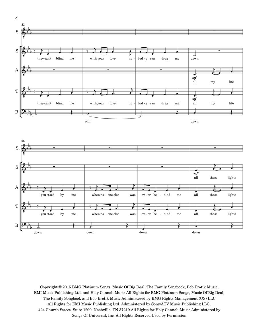 Drag Me Down Drag Me Down 4-Part scores gallery preview page 5