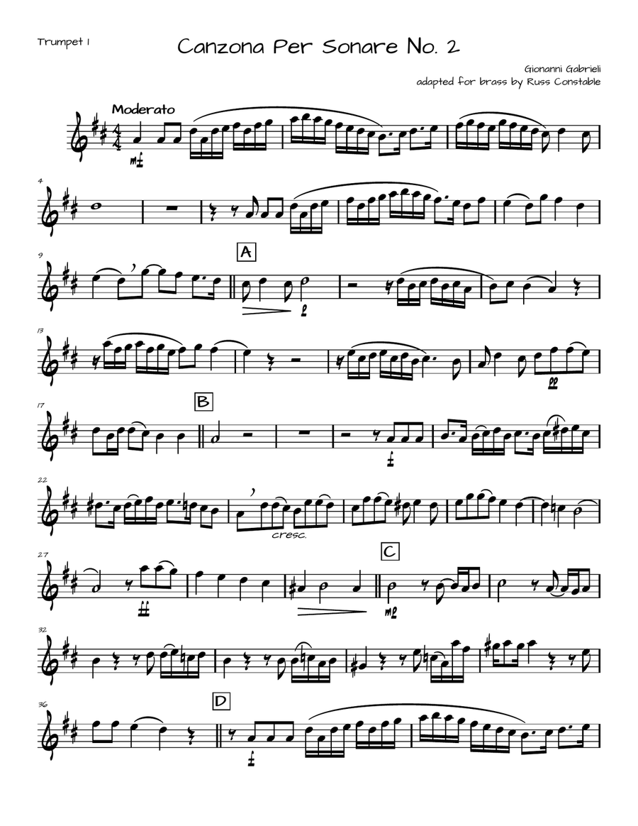 Canzona Per Sonore No. 2 Canzona Per Sonore No. 2 Brass Quartet scores gallery preview page 6