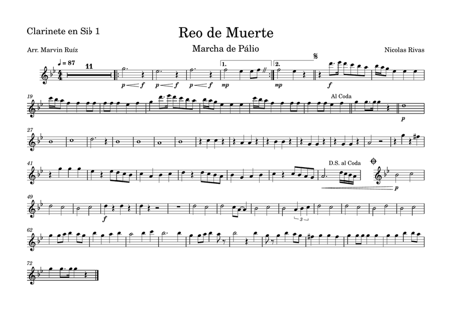 Reo de Muerte Reo de Muerte Concert Band scores gallery preview page 2