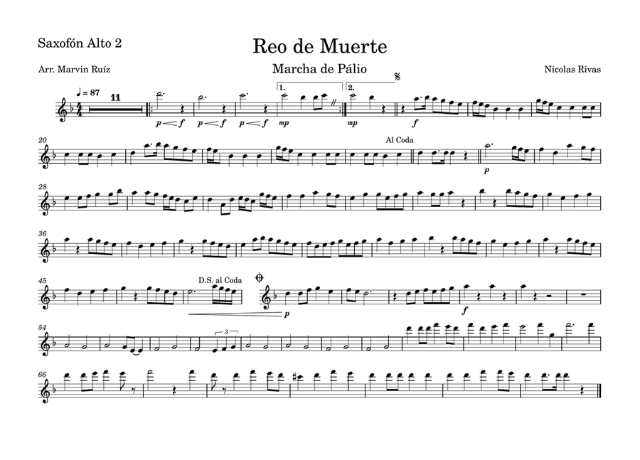 Reo de Muerte Reo de Muerte Concert Band scores gallery preview page 5