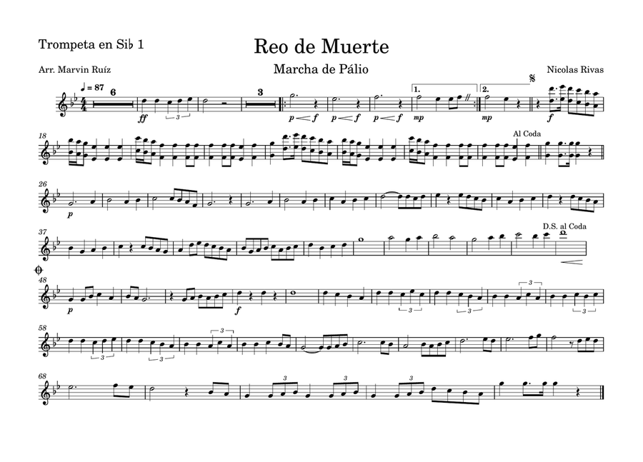 Reo de Muerte Reo de Muerte Concert Band scores gallery preview page 6