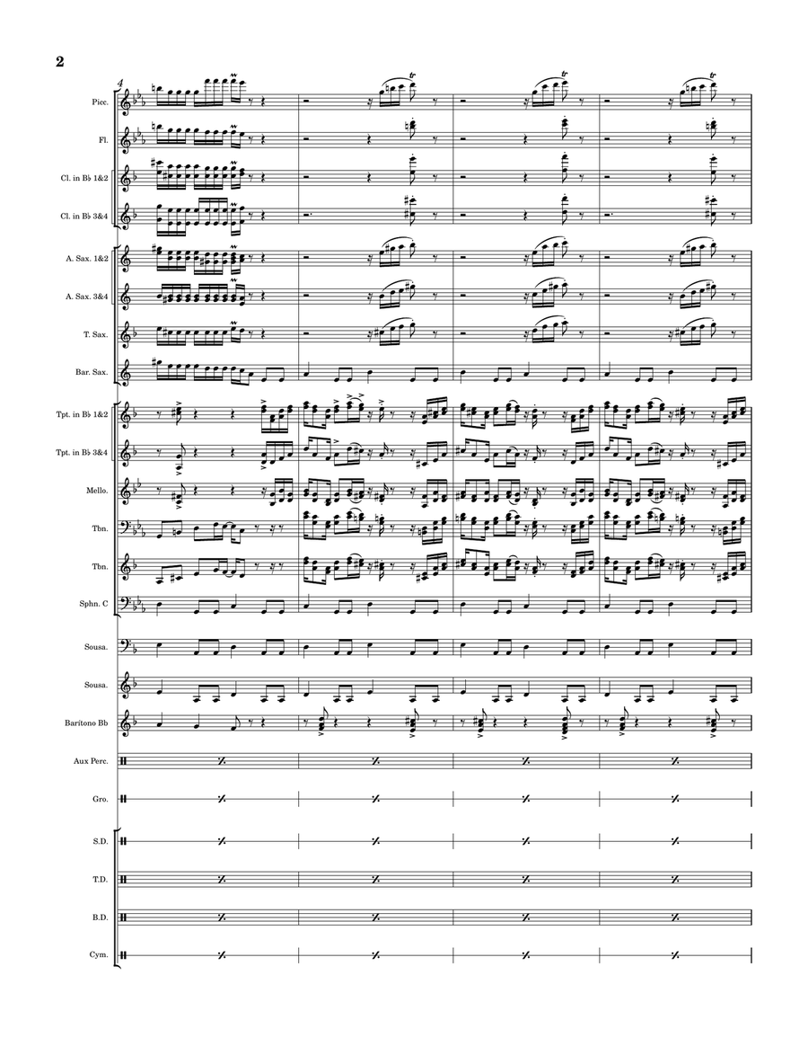 El Año Viejo El Año Viejo Marching Band scores gallery preview page 2