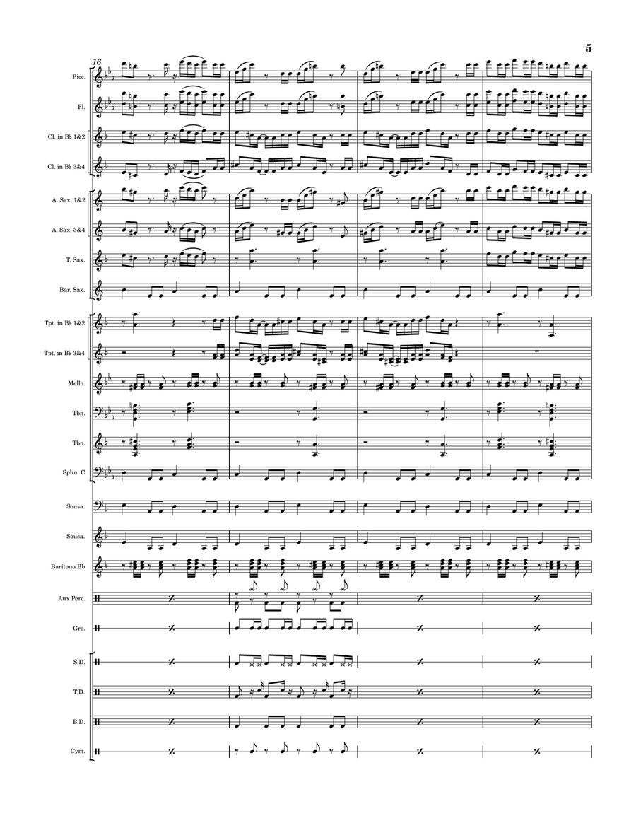 El Año Viejo El Año Viejo Marching Band scores gallery preview page 5